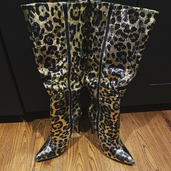 Shoes - New! Animal Print Slouch Boots